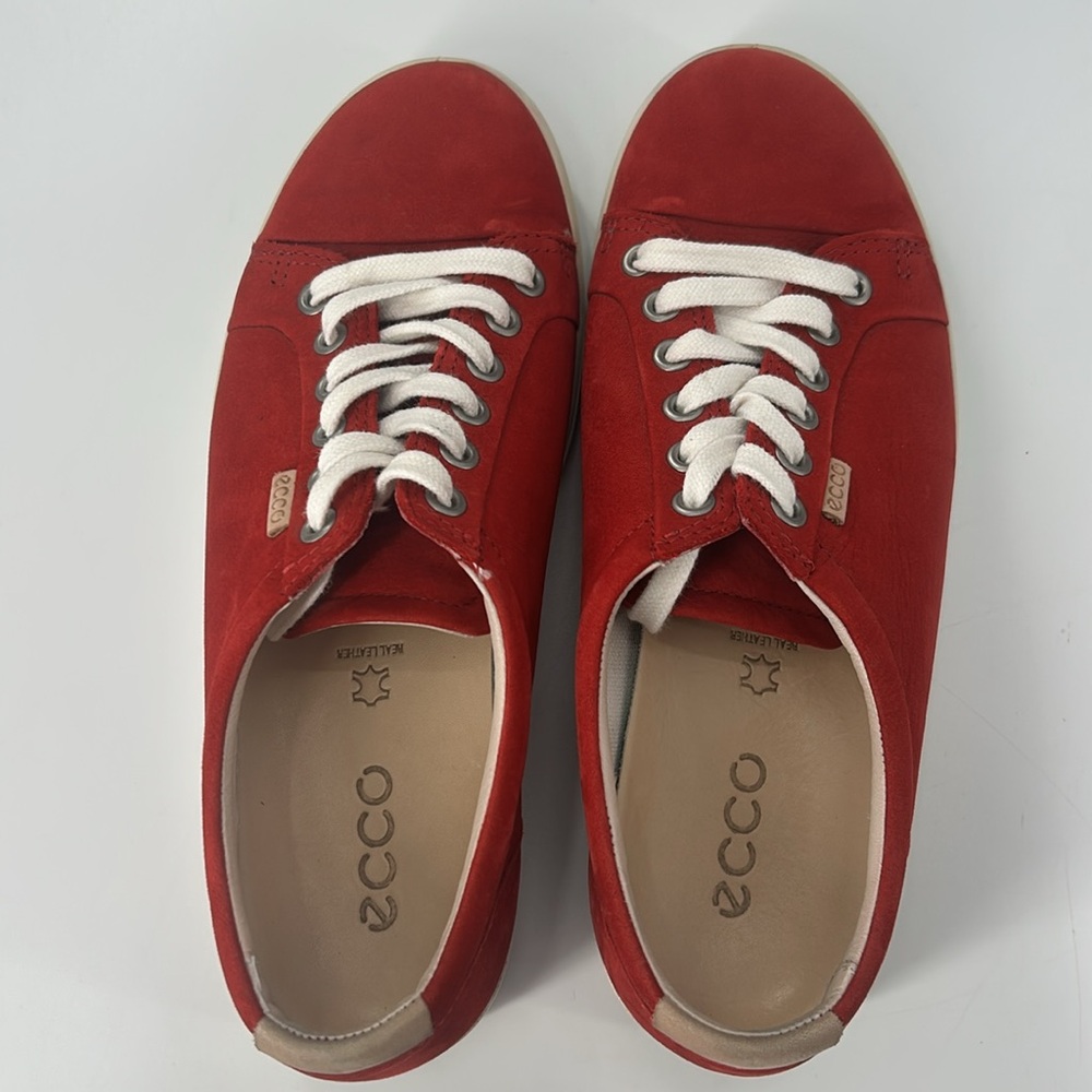 Ecco Soft 7 Sneaker, Red, size 38 - Picture 2 of 8
